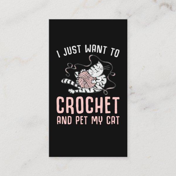 Crochet and Cat Crafting Kitten and Yarn Lover