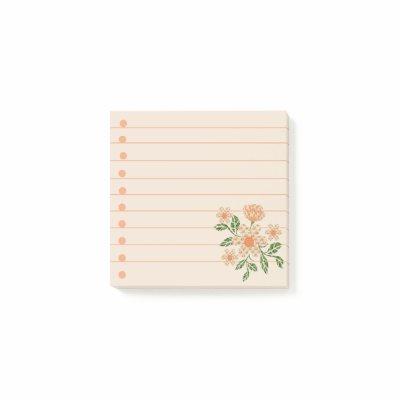 Crochet effect Flowers Post-it Notes