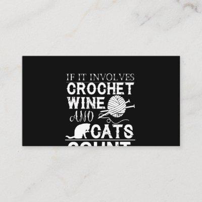 Crochet Lover|Crochet Wine And Cat Count
