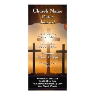 Cross Calvary Easter Rack Card, Join Us Services Rack Card