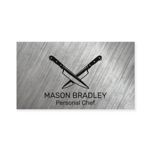 Crossed Knives | Metal Background