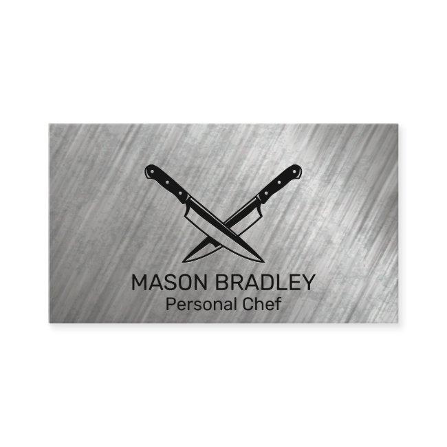 Crossed Knives | Metal Background