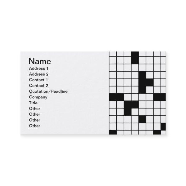 CROSSWORD PUZZLE PATTERN GRAPHICS GAMES FUN WORDS