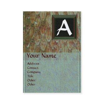CROTALUS/GREY BROWN SNAKESKIN SQUARE MONOGRAM