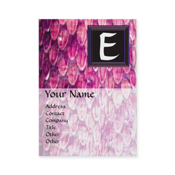 CROTALUS MONOGRAM ,bright bold black pink red gold