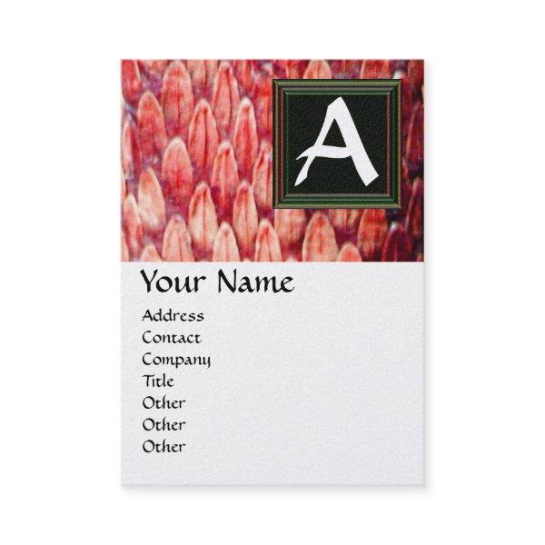 CROTALUS MONOGRAM ,red platinum metallic paper