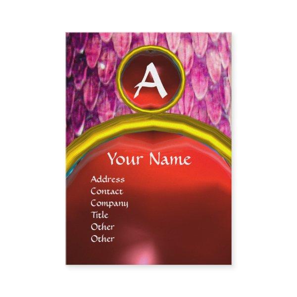 CROTALUS MONOGRAM TOPAZ ,bright red