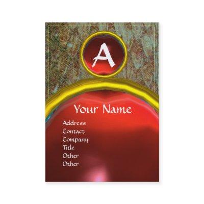 CROTALUS MONOGRAM TOPAZ ,bright red