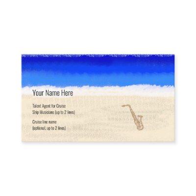 Cruise Ship Musician Alto Saxophone on Beach