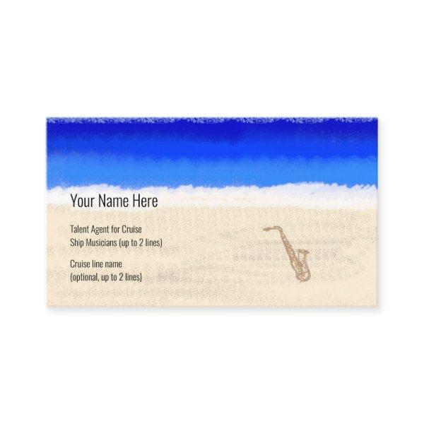 Cruise Ship Musician Alto Saxophone on Beach