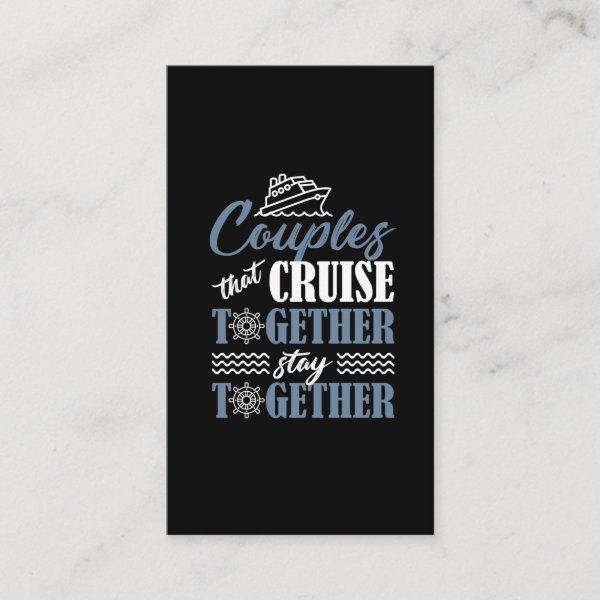 Cruising Couple Cruise Ship Partner Husband Wife