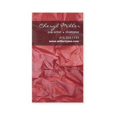 Crumpled Metallic Paper Designer | red