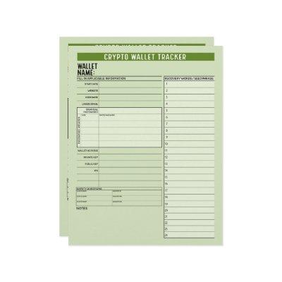 Crypto Wallet Password Keeper Recovery Seed Phrase Letterhead