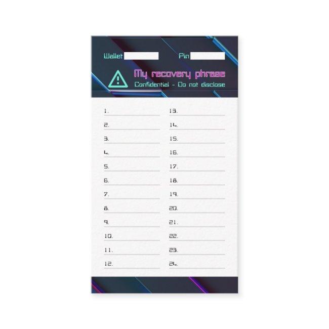 Crypto Wallet Password Recovery Seed Phrase 24