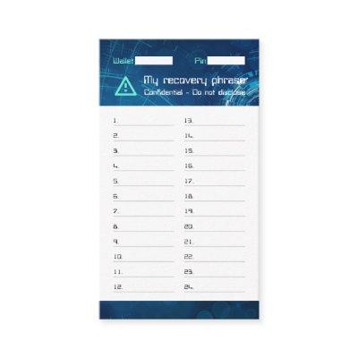 Crypto Wallet Sci-Fi Recovery Seed Phrase 24