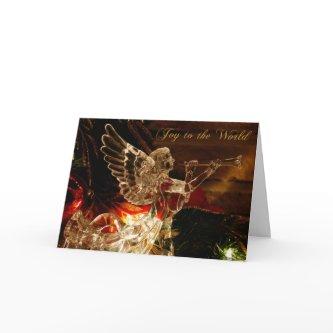 Crystal Angel  Joy to the World Holiday Card