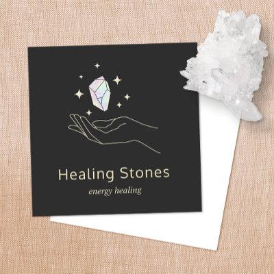 Crystal Energy Healer Iridescent Gemstone  Square