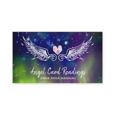 *~*  Crystal Heart Angel Wings Cosmic Abstract