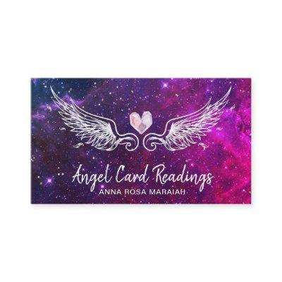 *~*  Crystal Heart Angel Wings Cosmic Stars