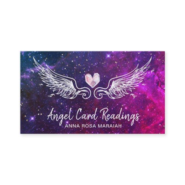 *~* Crystal Heart Angel Wings Cosmic Stars