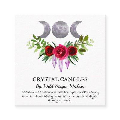 Crystal Moon Intention Candle Spell Square
