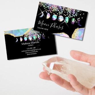 Crystal Moon Phases Celestial Holograph Mystical
