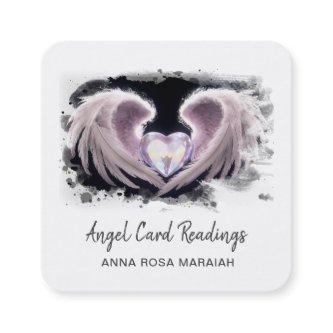 *~* Crystal Opal Heart QR Angel Wings AP78 Square