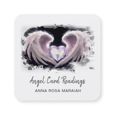 *~* Crystal Opal Heart QR Angel Wings AP78 Square