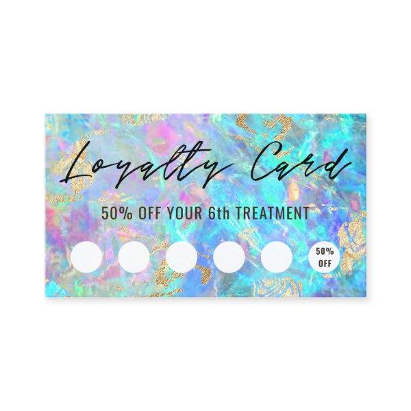 crystal opal texture loyalty card