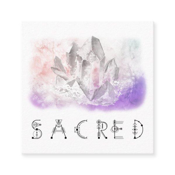 *~* Crystal Watercolor Sacred Energy Healing Arts Square