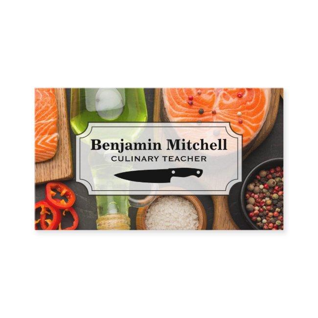 Culinary Chef | Salmon and Spices on Table