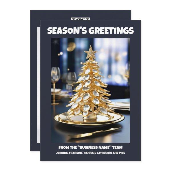 Culinary Christmas teaspoon tree cooking DIY photo Holiday Card