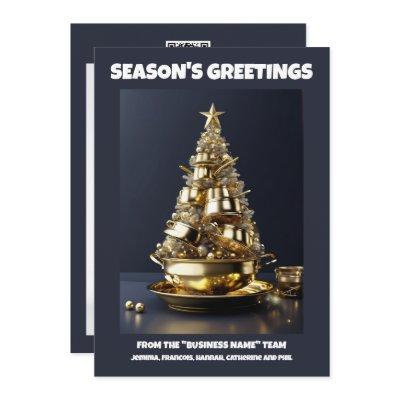 Culinary Christmas tree chef business catering  Holiday Card