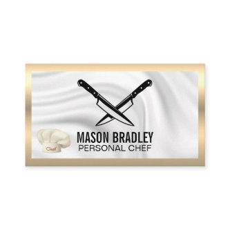 Culinary Hat Metallic | Crossed Knives