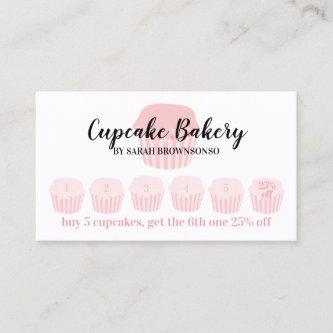 Cupcake Bakery Cafe Loyalty Punch Discount