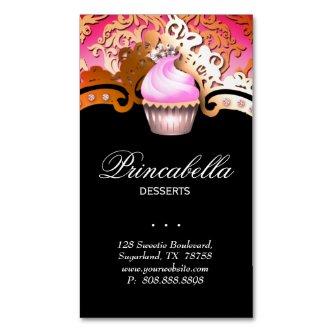 Cupcake Bakery Elegant Damask  Gold
