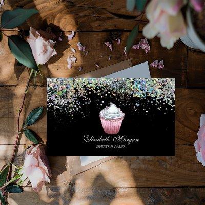 Cupcake Colorful Confetti, Black