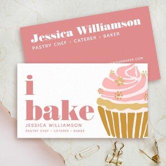Cupcake Pink Gold Pastry Chef Bake Modern Type