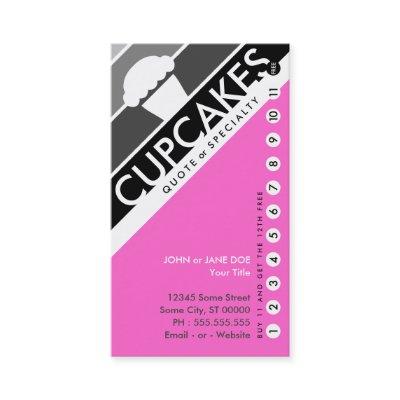 cupcake punchcard (buy 11 get 1 free) loyalty card