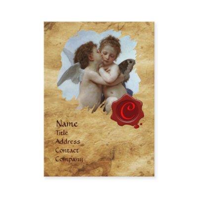 Cupid and Psyche as Children MONOGRAM Parchment