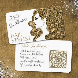 Curly Hair Personalized QR Code & Social Media
