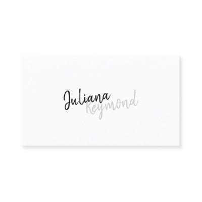 cursive handwritten professional modern b/w