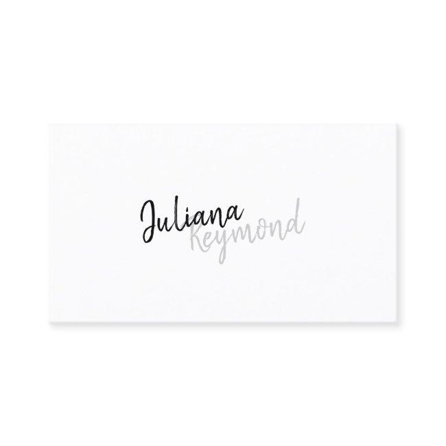 cursive handwritten professional modern b/w