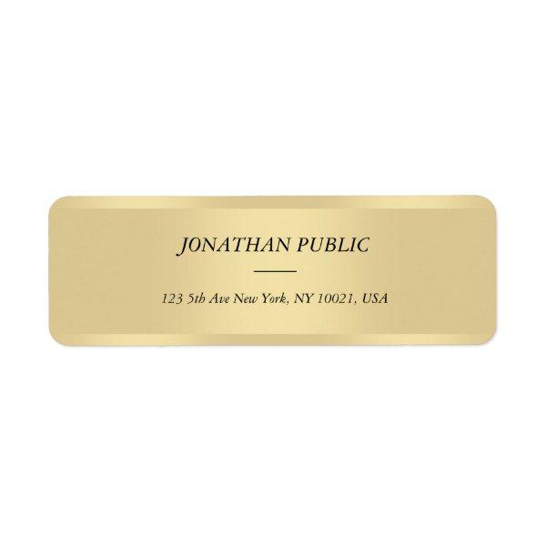 Cursive Italic Text Font Gold Template Modern Cool Label