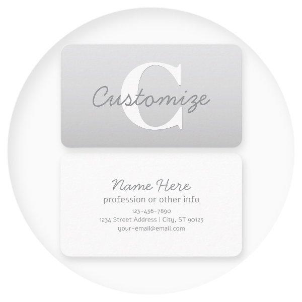 Cursive Name or other Text w/Monogram | Gradient