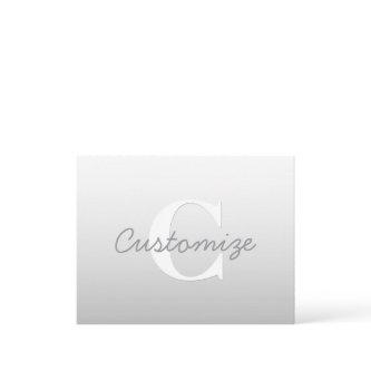 Cursive Name or other Text w/Monogram | Gradient  Enclosure Card