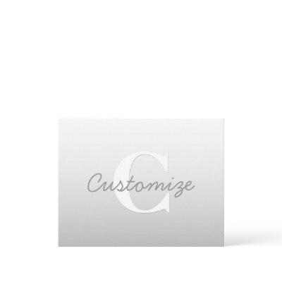 Cursive Name or other Text w/Monogram | Gradient  Enclosure Card