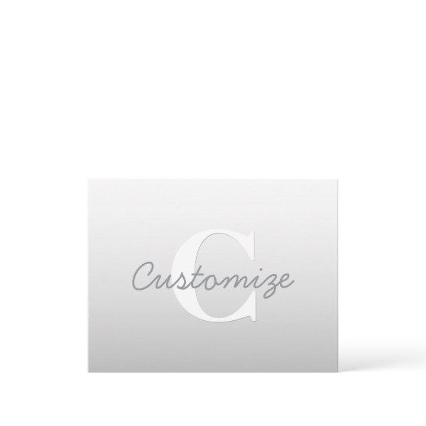 Cursive Name or other Text w/Monogram | Gradient  Enclosure Card