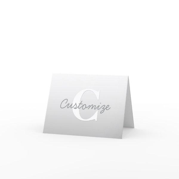 Cursive Name or other Text w/Monogram | Gradient  Thank You Card