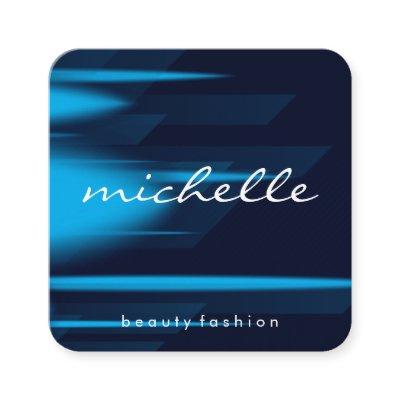 Cursive Text | Blue Hues Background Square